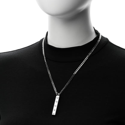 Gucci Sterling Silver Gucci Ghost Bar Pendant Necklace 2 of 5