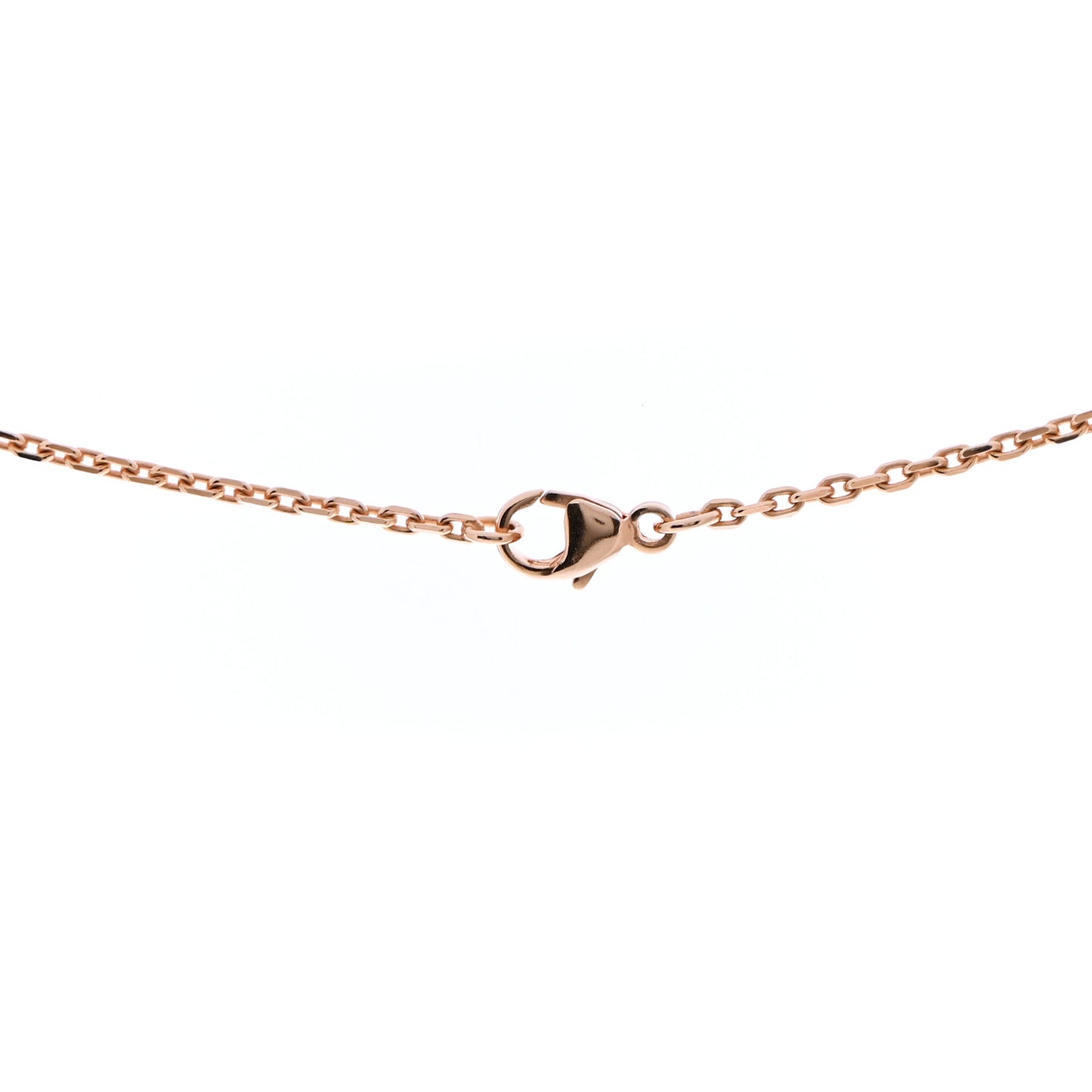 Lacquered Rose Gold Mini Pop H Pendant Necklace White