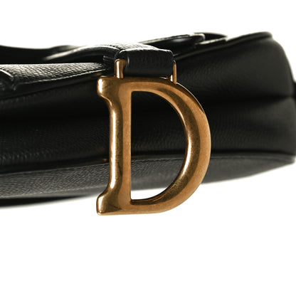 Christian Dior Grained Calfskin Mini Saddle Bag Black 11 of 15
