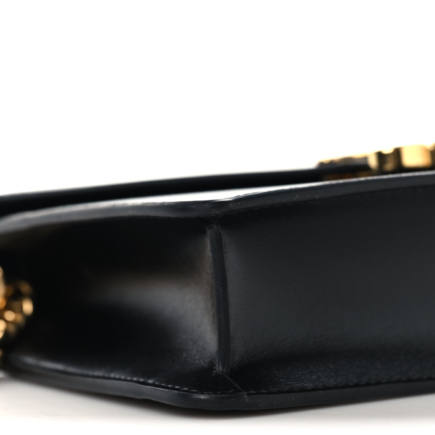 Celine Shiny Calfskin Triomphe Margo Wallet on Chain Black 9 of 10