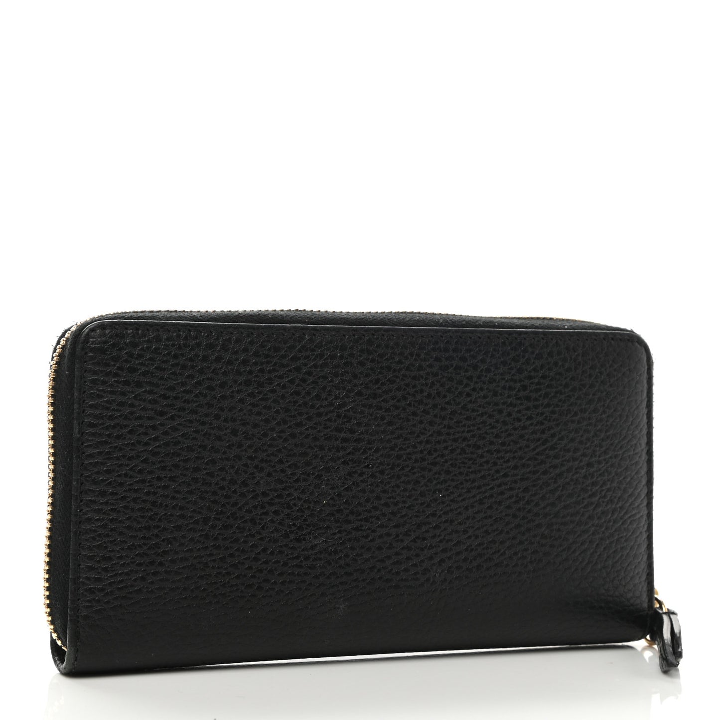 Dollar Calfskin GG Marmont Zip Around Wallet Black