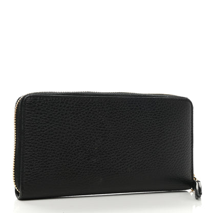 Gucci Dollar Calfskin GG Marmont Zip Around Wallet Black 3 of 8