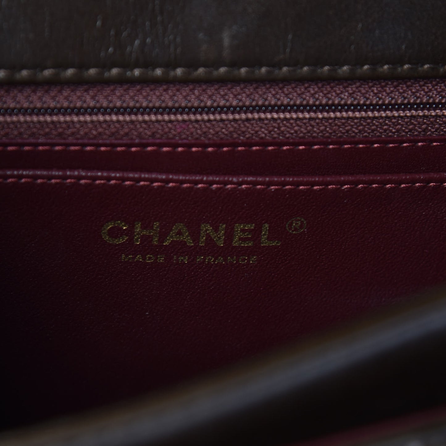 Calfskin Embossed Medium Flap Brown
