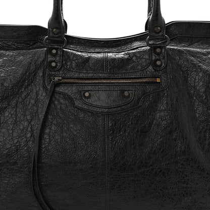 Balenciaga Arena Lambskin Brass Hardware Le City Travel Bag Black 8 of 10