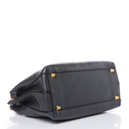 MCM Grained Calfskin Medium Milla Tote Phantom Grey 4 of 12