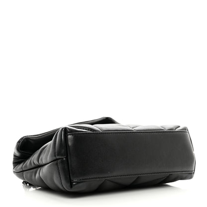 Saint Laurent Lambskin Quilted Toy Loulou Puffer Monogram Monochrome Chain Satchel Black 4 of 10