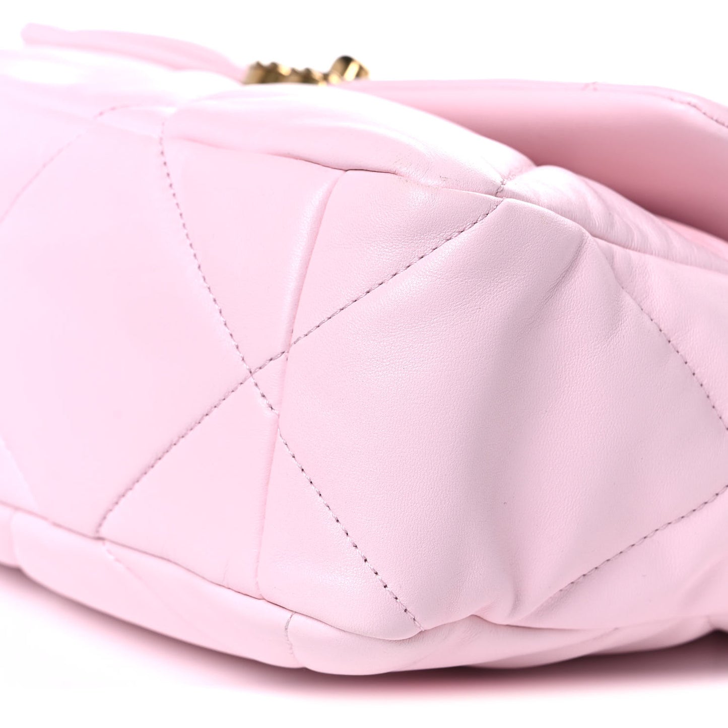 Lambskin Quilted Large Chanel 19 Flap Light Pink