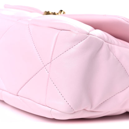 Chanel Lambskin Quilted Large Chanel 19 Flap Light Pink 9 of 11