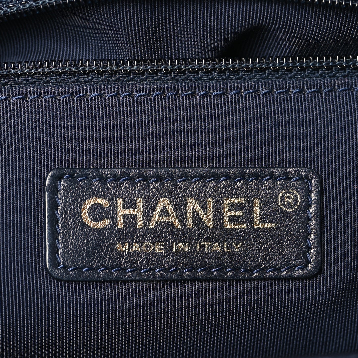 Lambskin Embossed New Medium Boy Cube Flap Navy