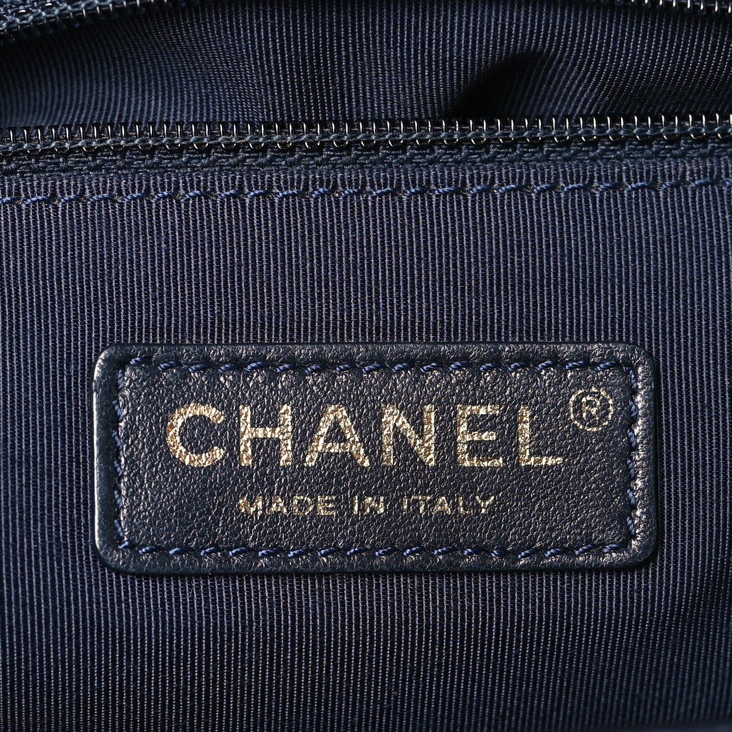 Chanel Lambskin Embossed New Medium Boy Cube Flap Navy 6 of 11