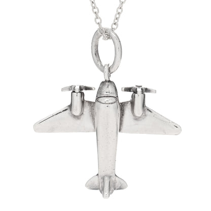 Tiffany Sterling Silver Airplane Pendant Necklace 3 of 6