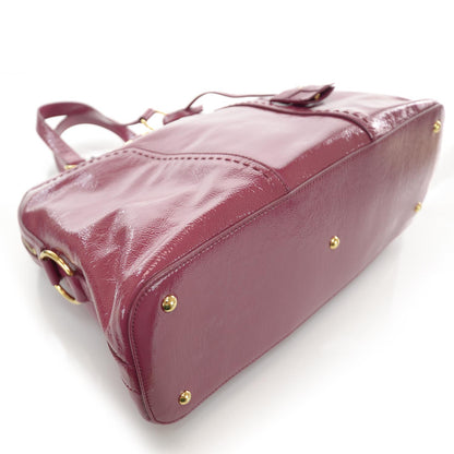 Saint Laurent Patent Leather Oversized Muse Berry 4 of 7