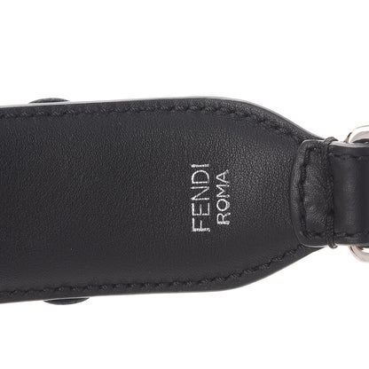 Fendi Vitello Dolce Nappa Patent Flowerland Studded Strap You Black 5 of 6