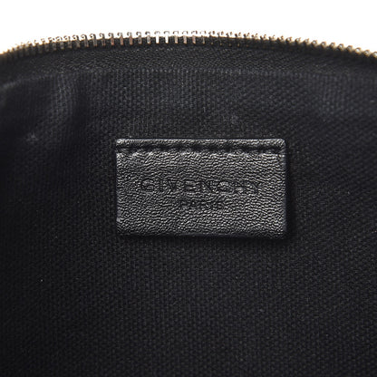 Givenchy Textured Coated Canvas Magnolia and Moth Print Large Zip Pouch Black 6 of 10