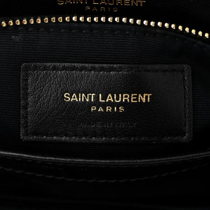 Saint Laurent Calfskin Y Quilted Monogram Toy Loulou Crossbody Bag Black 6 of 12