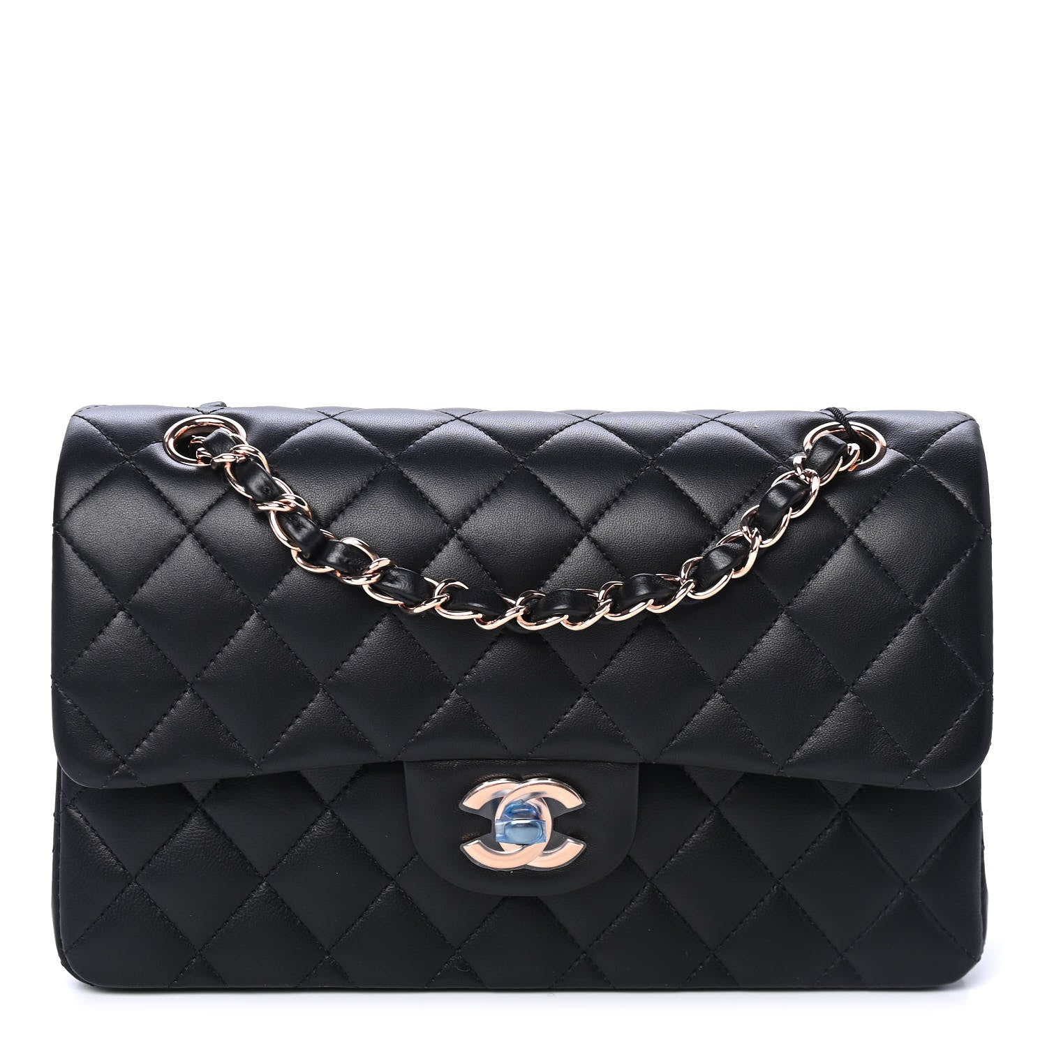 Chanel Lambskin Quilted Small Double Flap Black 1 of 4