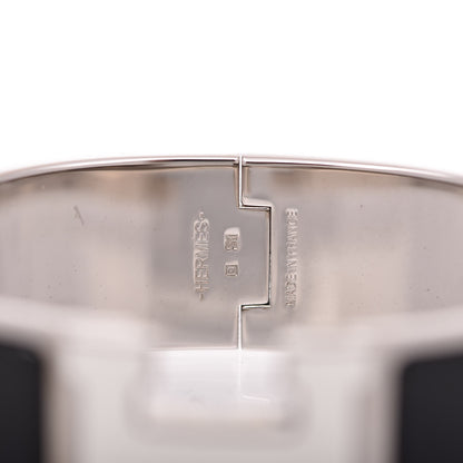 Hermes Enamel Wide Clic Clac H Bracelet GM Black 4 of 5