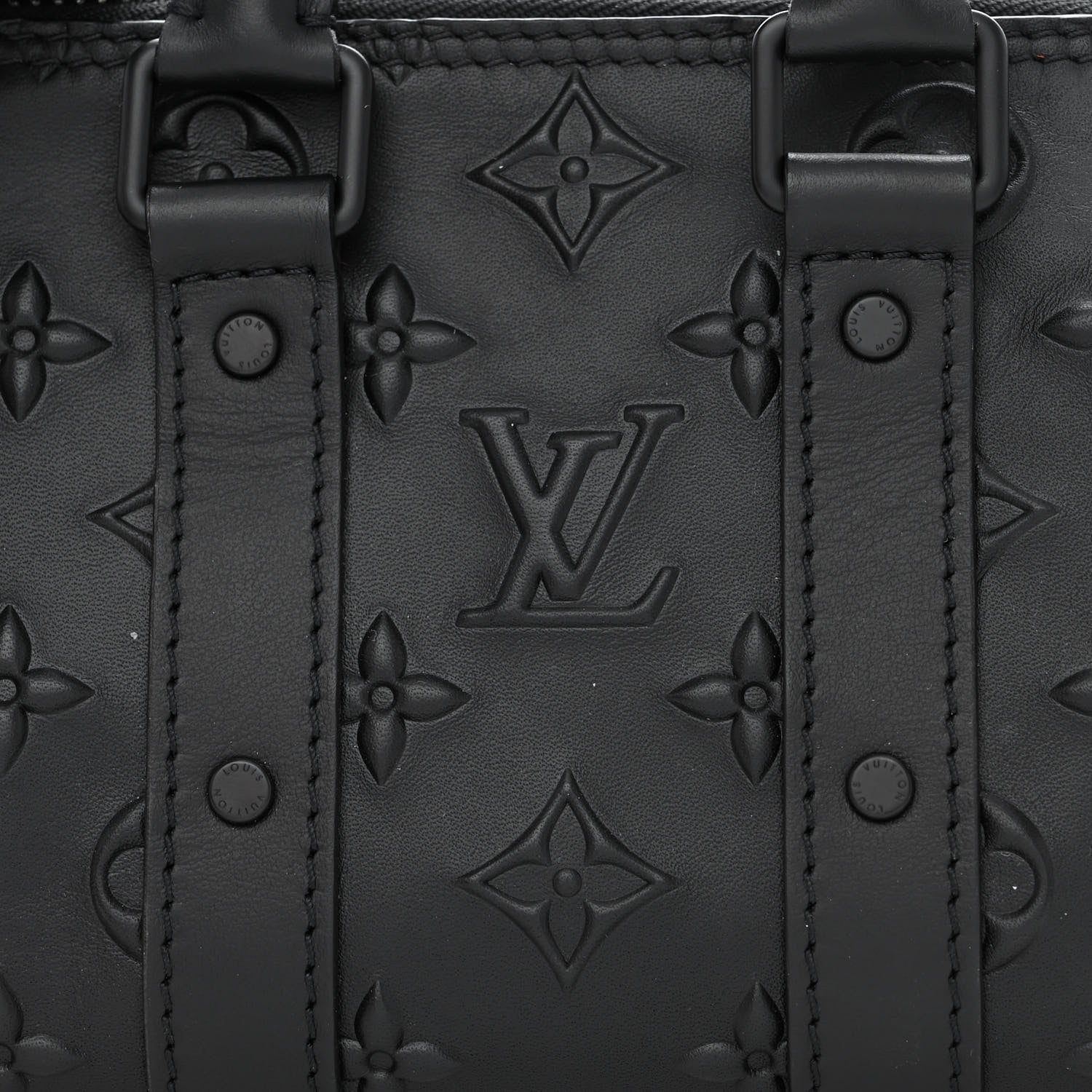 Louis Vuitton Monogram Seal Keepall XS Black 7 of 9