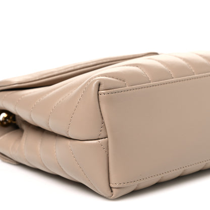 Saint Laurent Calfskin Y Quilted Monogram Small Loulou Chain Satchel Dark Beige 9 of 11