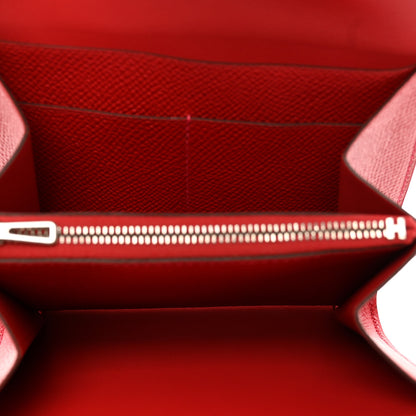 Hermes Epsom Constance Compact Passant Wallet Rouge Casaque 5 of 8