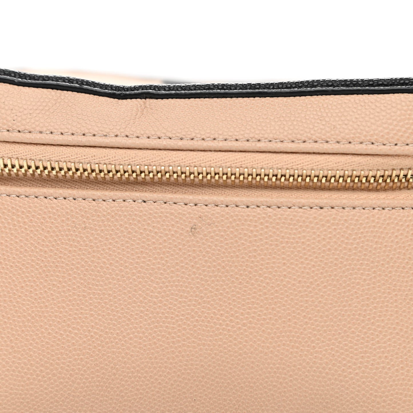 Caviar Quilted Large CC Filigree Vanity Case Beige Black