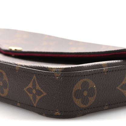 Louis Vuitton Monogram Pochette Felicie Chain Wallet Fuchsia 10 of 11