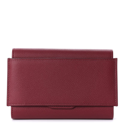 Hermes Evercolor Short Passant Wallet Rouge Grenat 1 of 11