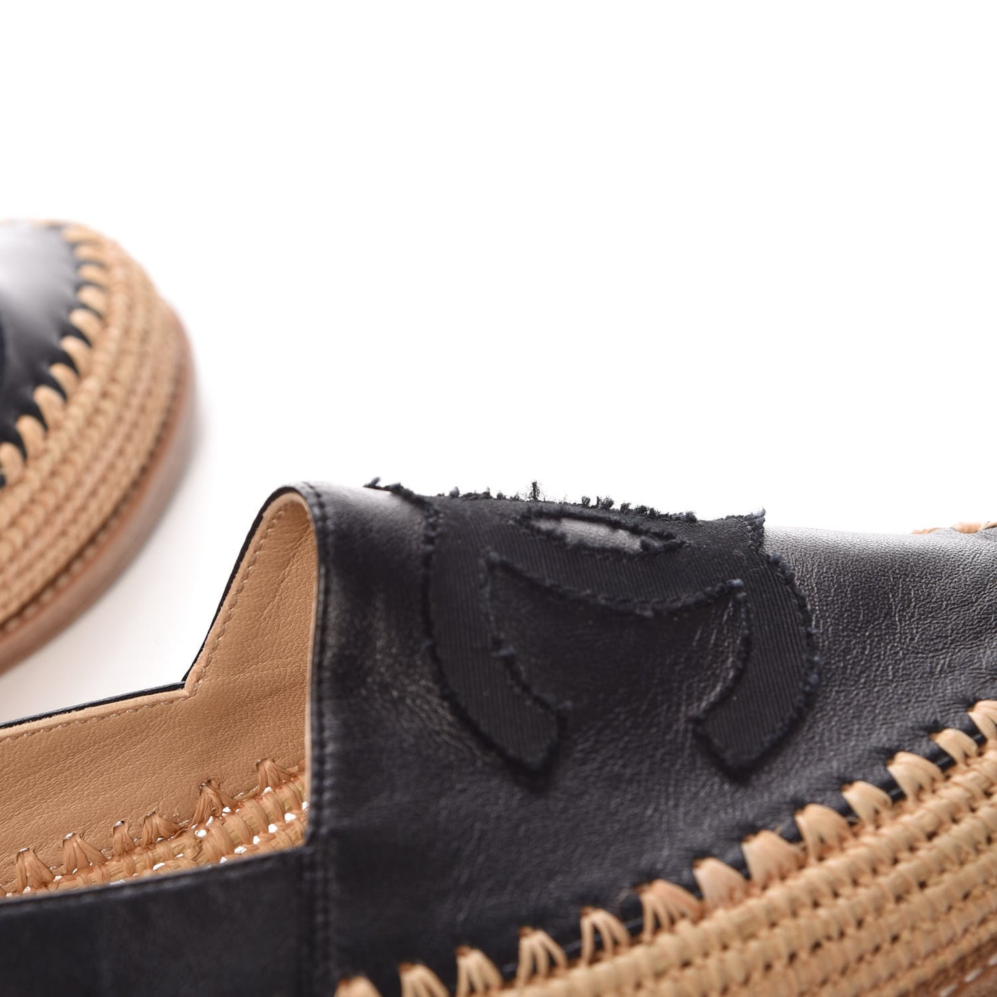 Lambskin Grosgrain CC Espadrilles 39 Black