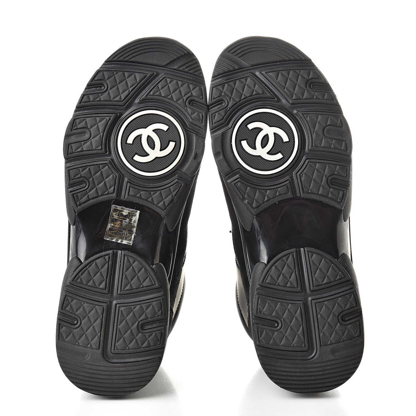 Toile Suede Calfskin CC Sneakers 36.5 Black