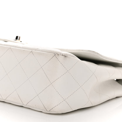 Chanel Caviar Quilted Jumbo Single Flap White 10 of 19