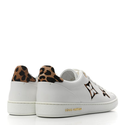 Louis Vuitton Calfskin Calf Hair Monogram Giant Jungle Frontrow Sneakers 39 White 4 of 10