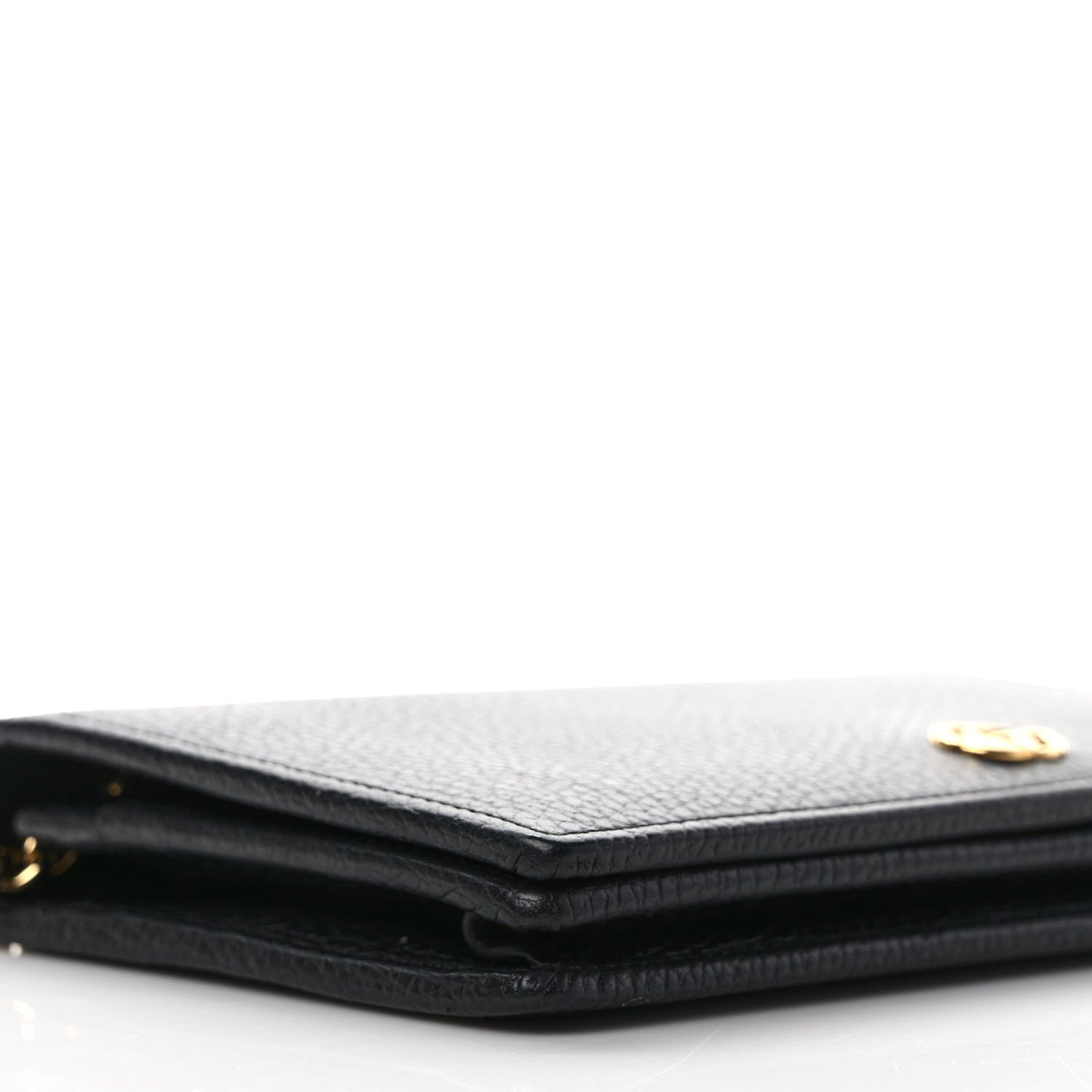 Gucci Calfskin Mini GG Marmont Chain Wallet Black 7 of 10