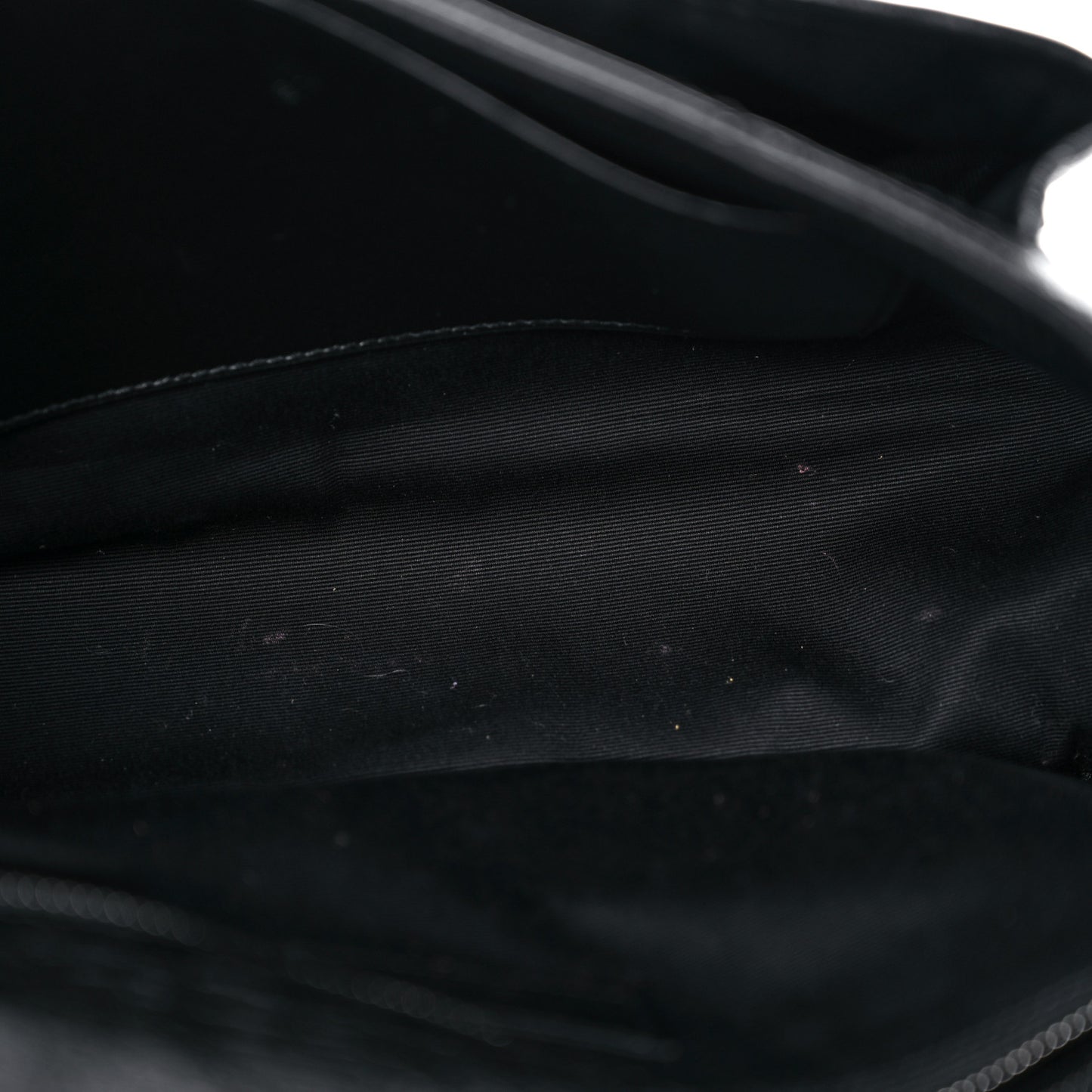 Crinkled Calfskin Matelasse Monogram Medium Niki Chain Satchel Black