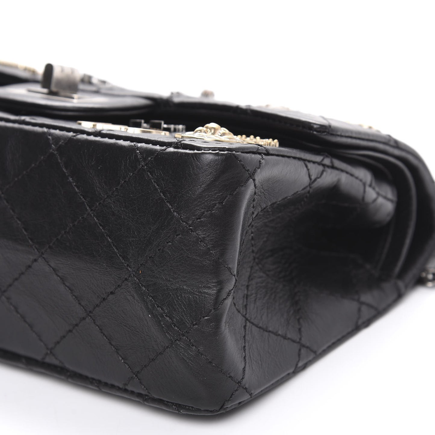 Aged Calfskin Lucky Charms 2.55 Reissue 224 Flap Black