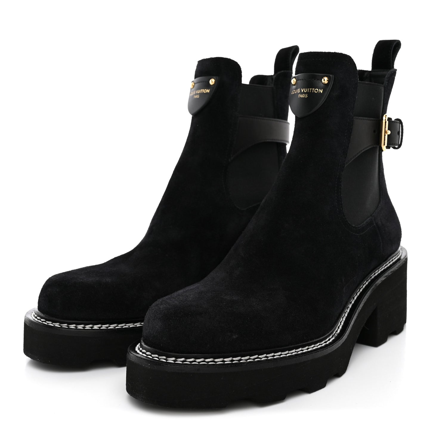 LV Suede Beaubourge Ankle Boot 39 Black