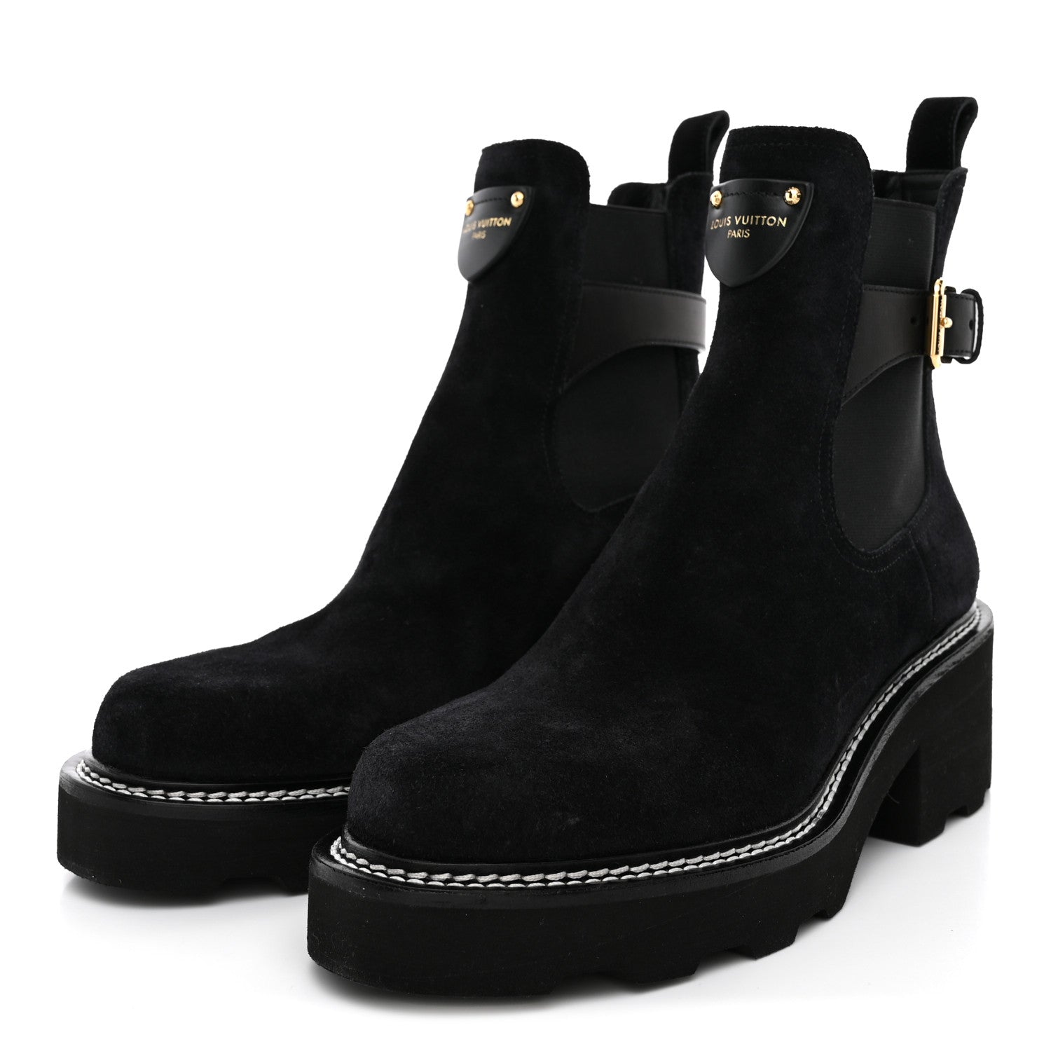 Louis Vuitton LV Suede Beaubourge Ankle Boot 39 Black 4 of 9