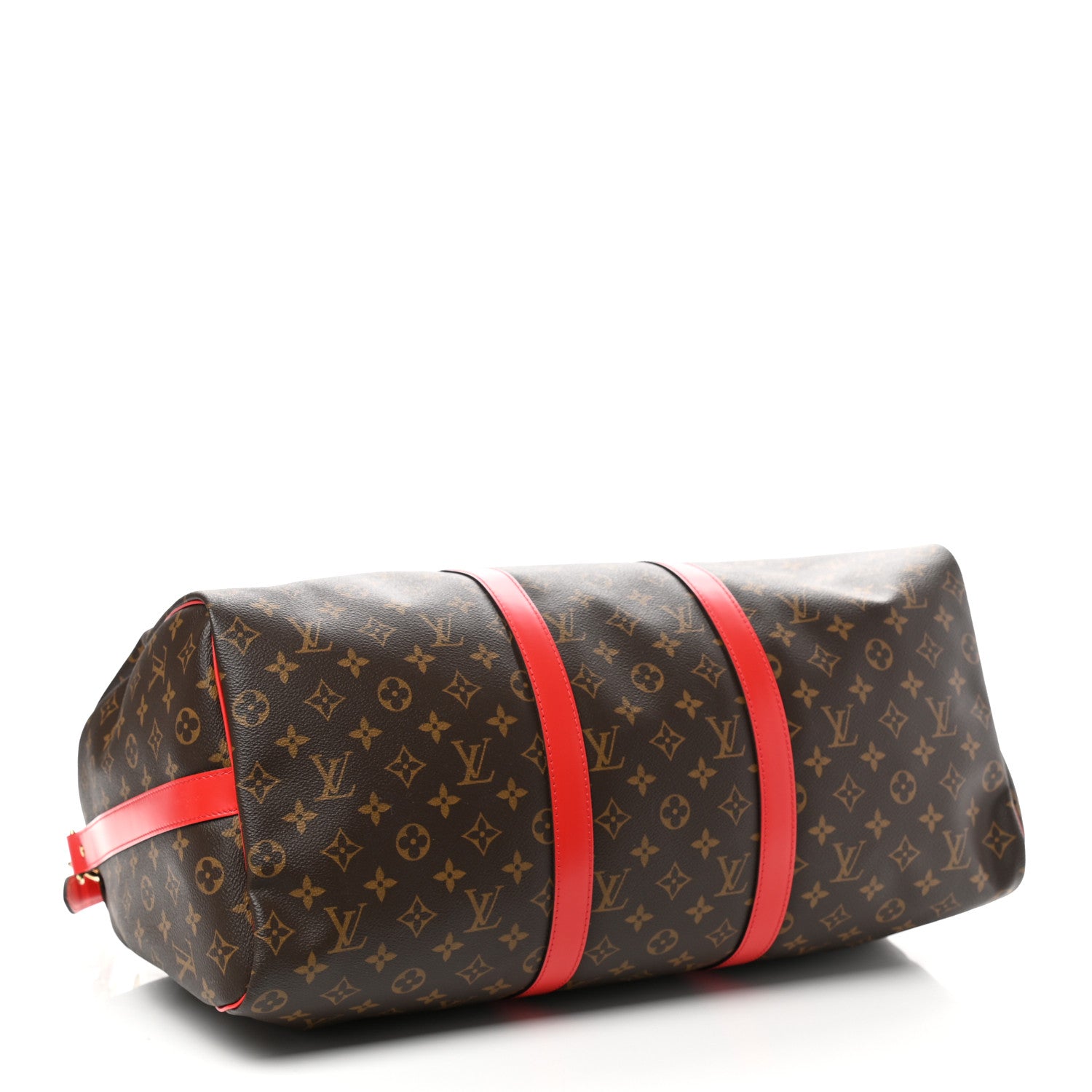 Louis Vuitton Calfskin Monogram Keepall Bandouliere 50 Coquelicot 4 of 10