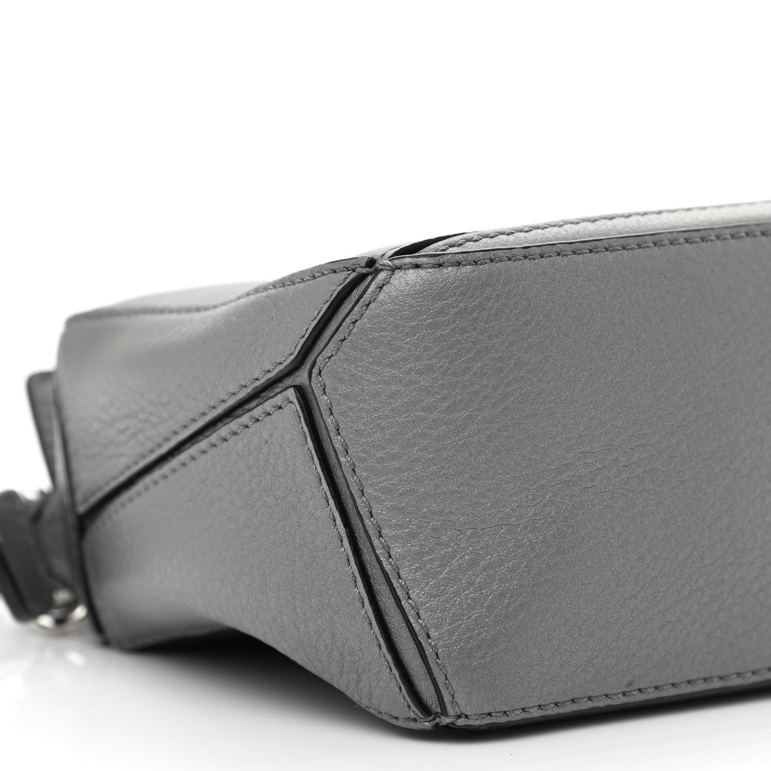 Loewe Metallic Calfskin Mini Puzzle Bag Gunmetal 9 of 11