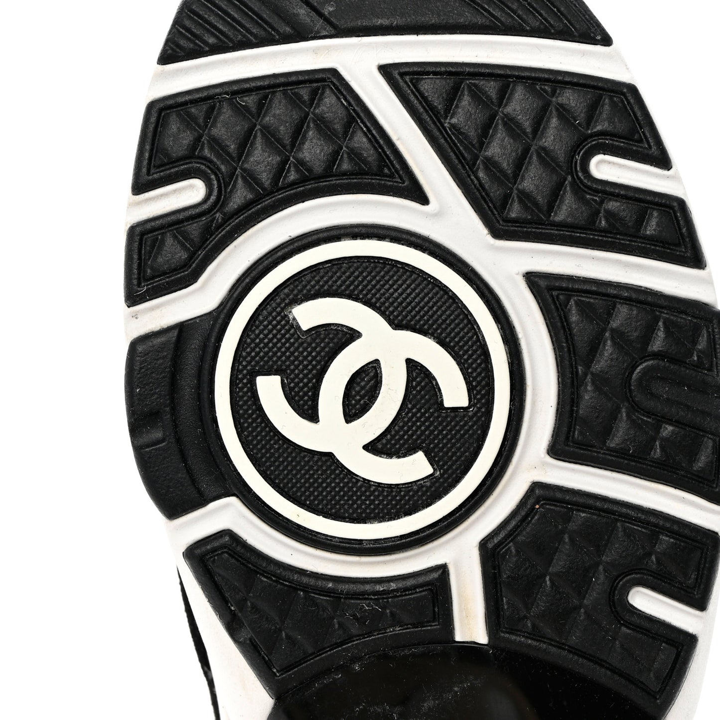 Suede Calfskin Printed CC Sneakers 38.5 Black