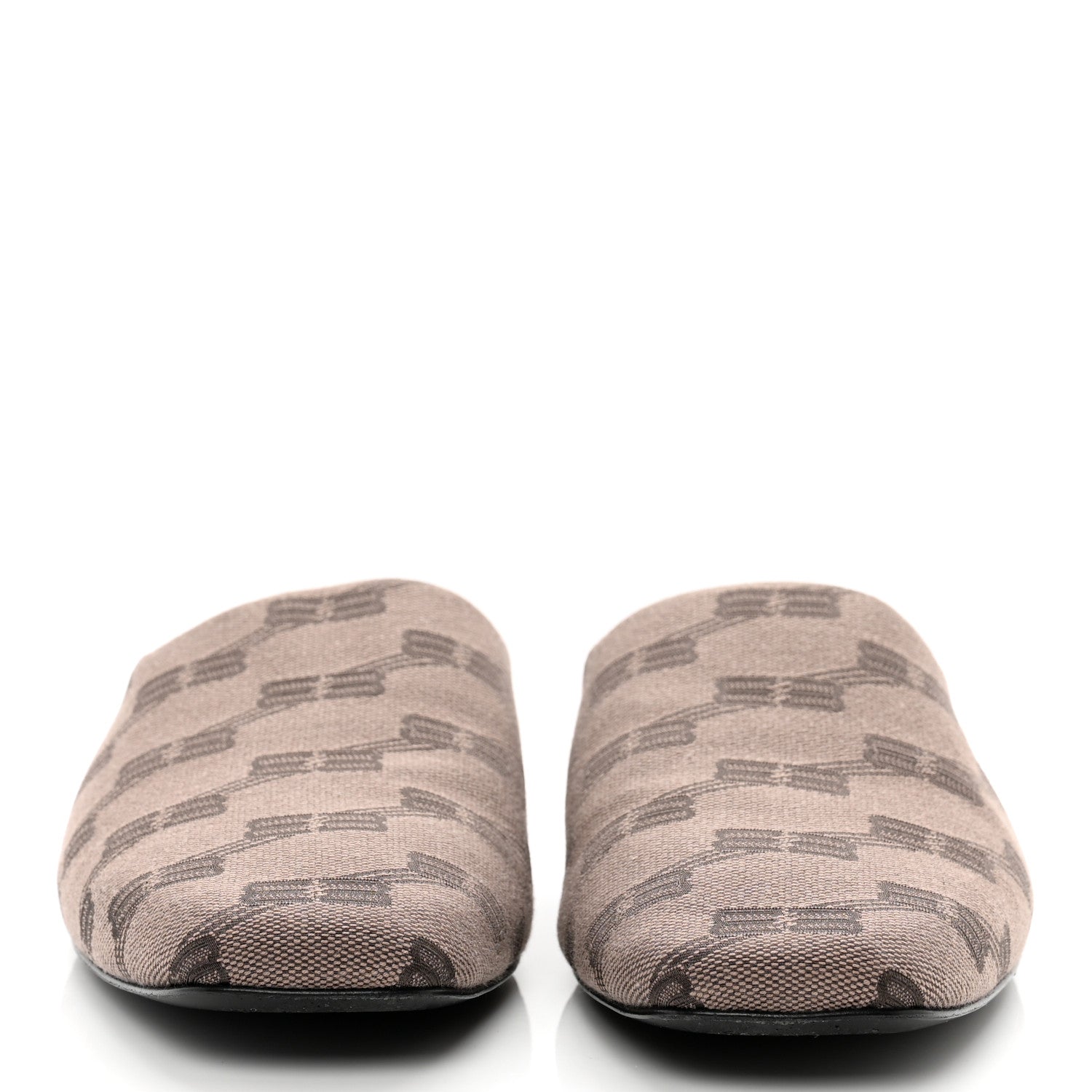 Balenciaga Jacquard BB Monogram Cosy Mules 37 Dark Mink Grey Dark Brown 2 of 9