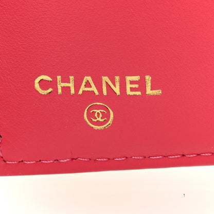 Chanel Caviar Metal Perforated Quilted Compact Bifold Wallet Black 6 of 7