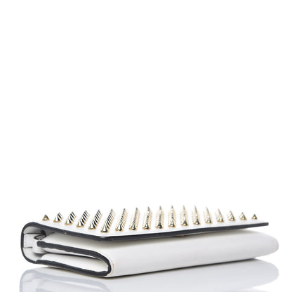Christian Louboutin Calfskin Macaron Spiked Flap Wallet White 5 of 15
