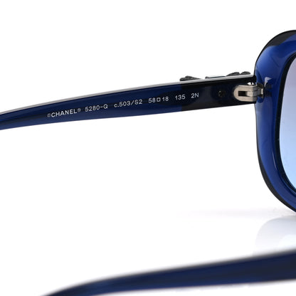 Chanel Acetate CC Bow Sunglasses 5280-Q Blue 5 of 8