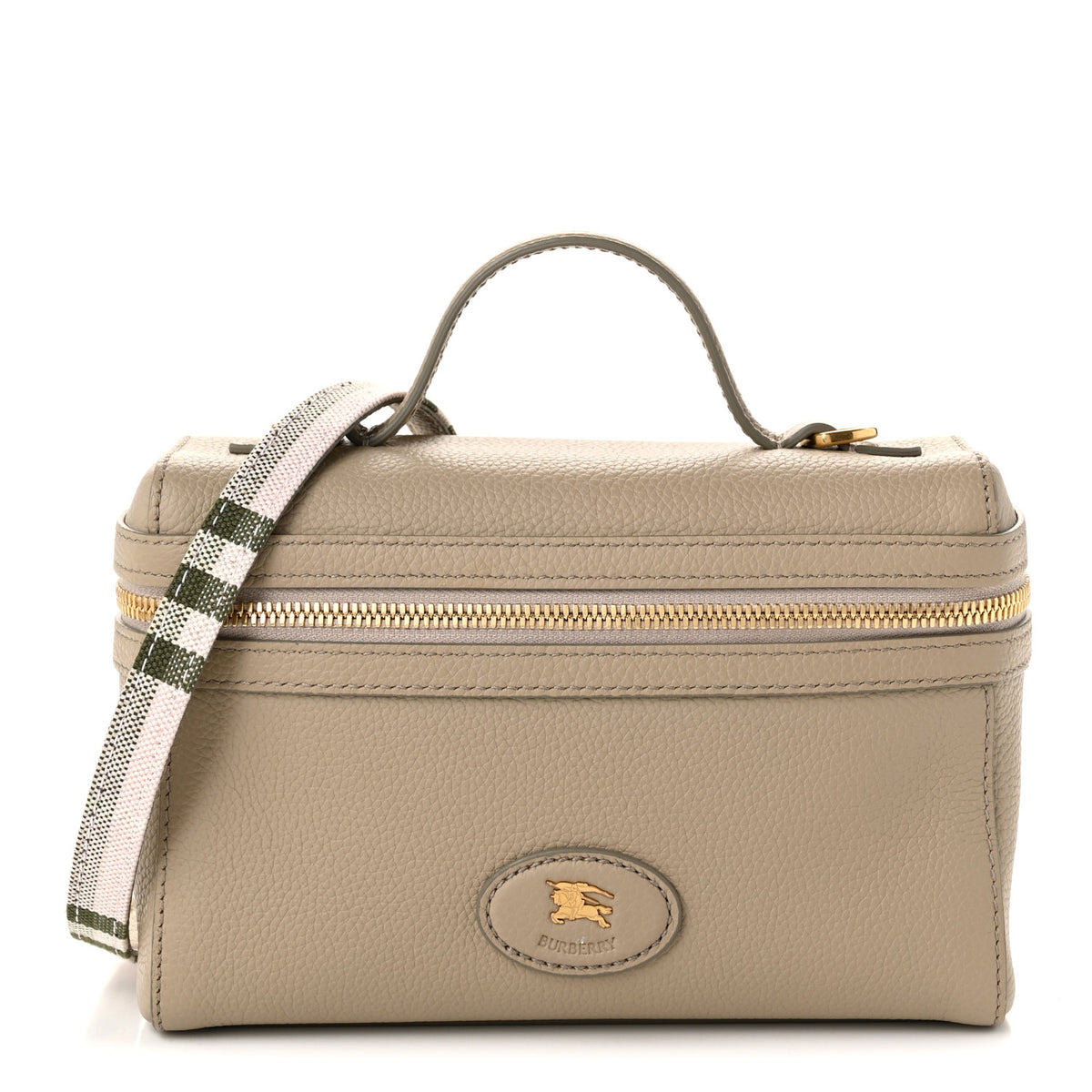 Burberry Grainy Calfskin Bloomsbury Vanity Bag Mushroom Beige Mallow Pink 1 of 11