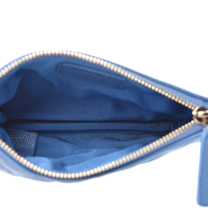 Chanel Caviar Quilted Small Cosmetic Case Blue 4 of 7