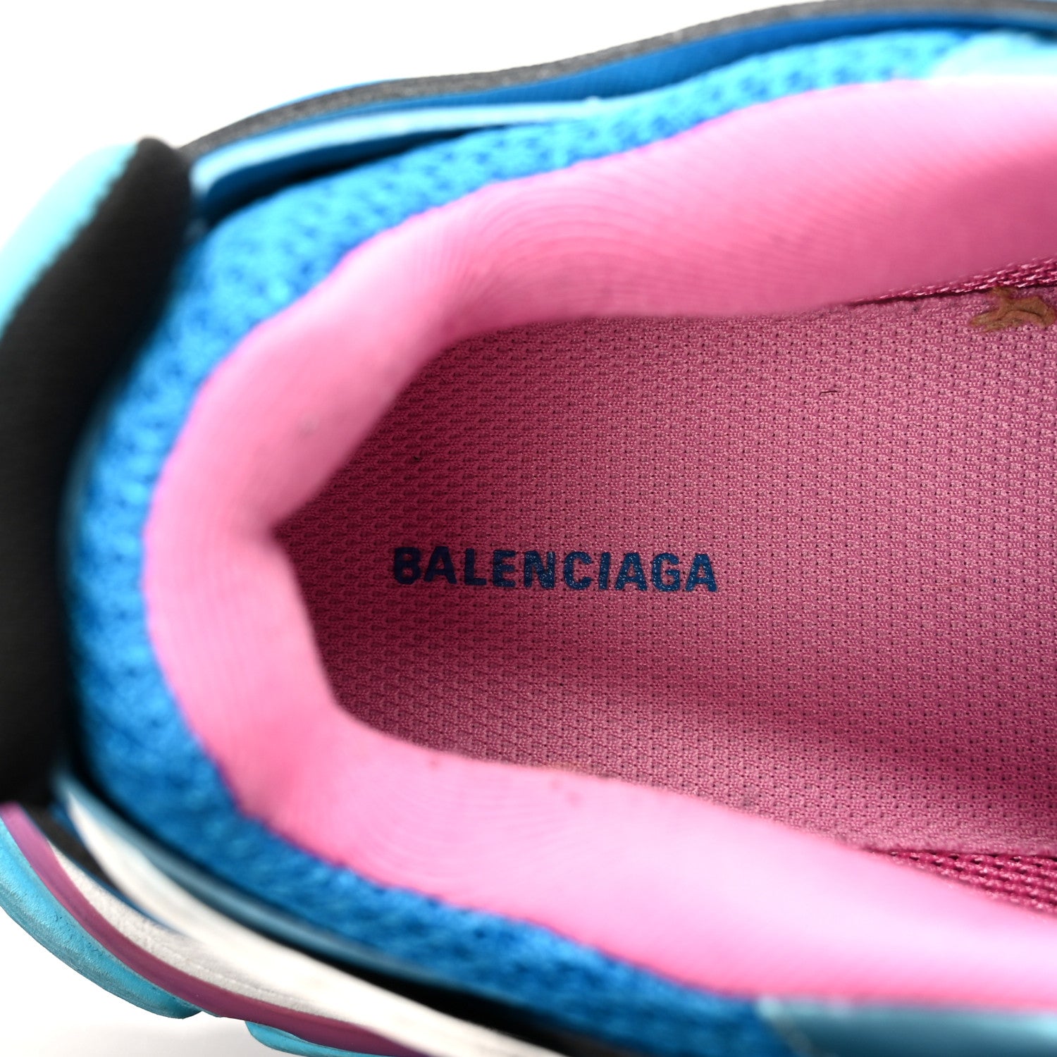 Balenciaga Mesh Nylon Womens Track Sneakers 36 Blue Black 6 of 10