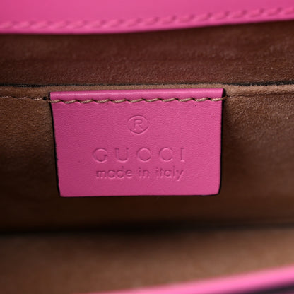 Gucci Vitello Fontanella Web Mini Sylvie Chain Shoulder Bag Pink Tropical Flower 6 of 12