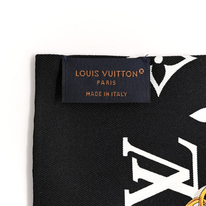 Louis Vuitton Silk Monogram Confidential Bandeau Black 3 of 4