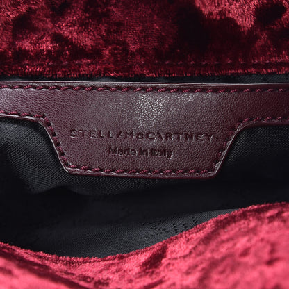 Stella McCartney Crushed Velvet Tiny Falabella Tote Burgundy 6 of 8
