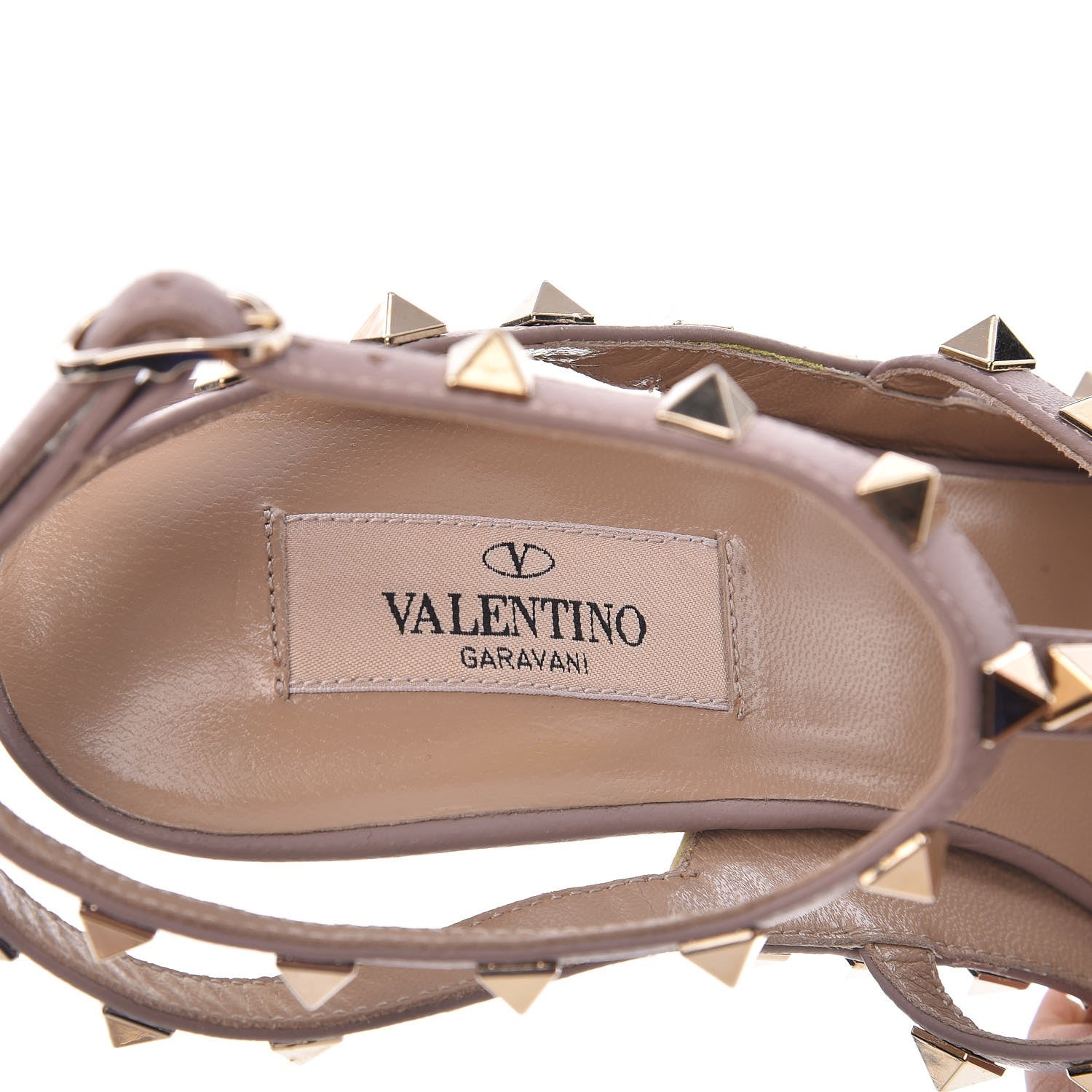 Valentino Garavani Nappa Rockstud Ankle Strap Pumps 39 Yellow Poudre 7 of 9